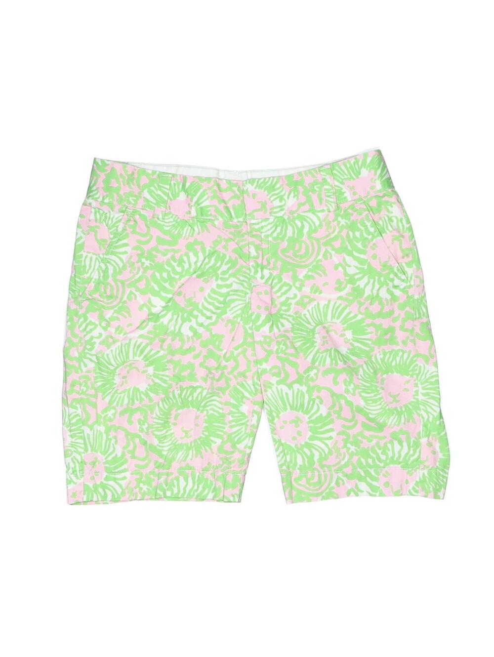 Lilly Pulitzer Women's Shorts Size 2 Green Lion Print
